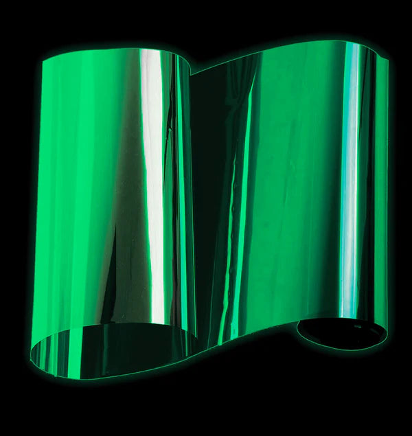 Goblin green mirror colored window tint film by Noctis Tint